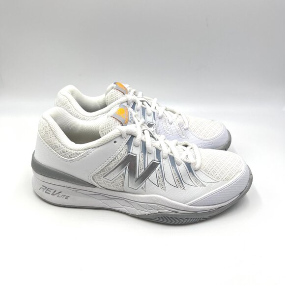 7 2A NARROW WIDTH New Balance Womens 1006 White Silver Tennis Sneakers Shoes - Picture 1 of 12